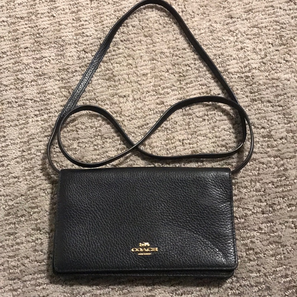 Small black clutch purse
